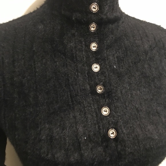 Turtle Neck Lightweight Sweater Top, Show Buttons - Picture 2 of 10